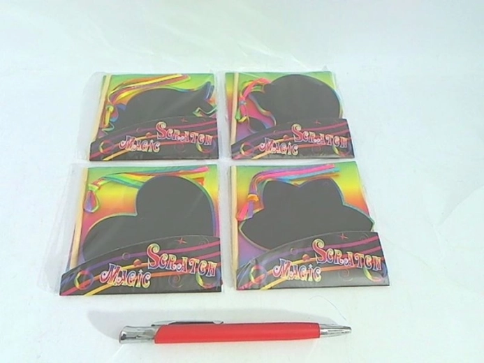 Krasblok met regenboogeffect – zwarte kraskaartjes (6 stuks)