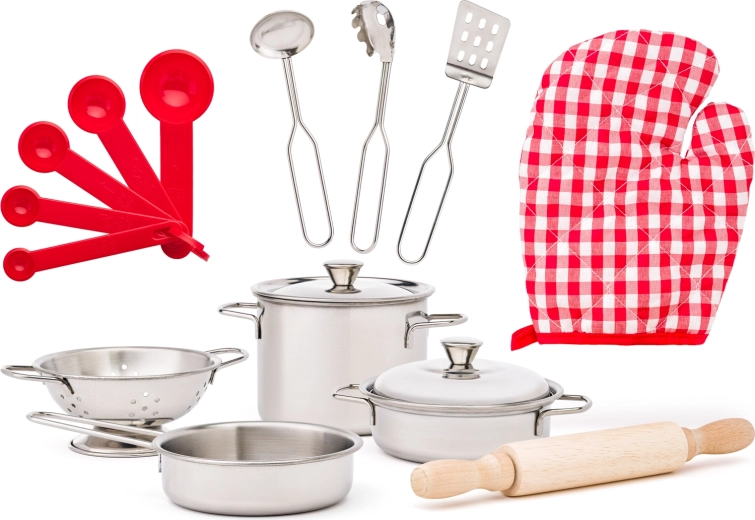 Mini keukengerei – realistische set van 12 onderdelen