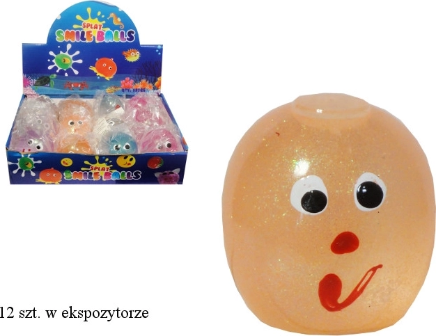 Antistress knijp-gniotek met glitters