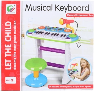 Kinder plastic piano blauw