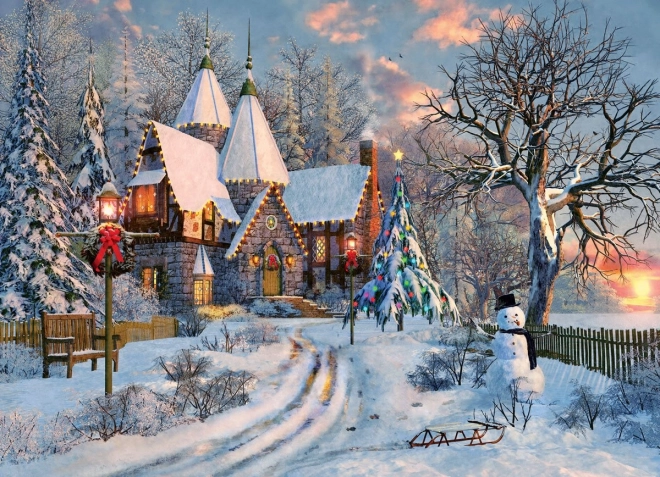Puzzel EUROGRAPHICS Kerstchalet 1000 stukjes