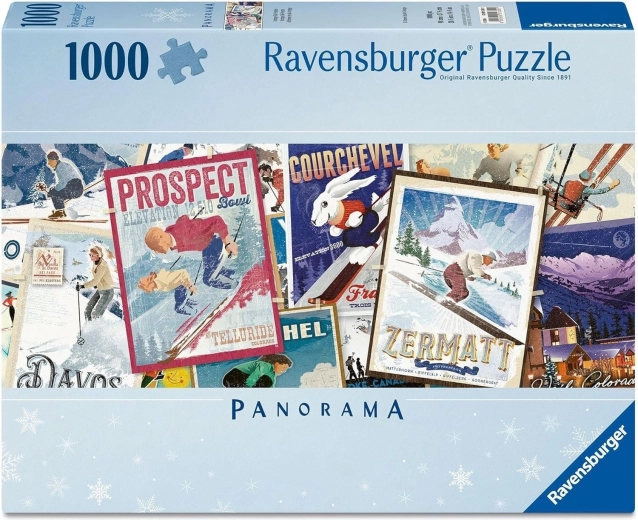 Ravensburger panoramapuzzel Oude skiplakaten 1000 stukjes