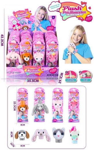 Pluchen armband met diertje