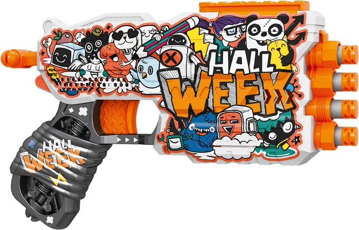 Handmatig pistool Fast Pioneer met 12 zachte patronen