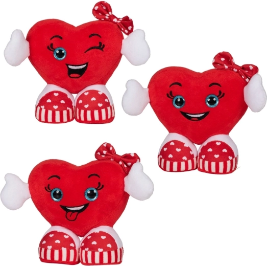 pluchen Valentijnshart met armpjes en sneakers 15 cm