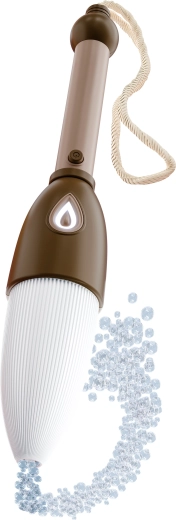 Elektrische bellenblaas in de vorm van een kwast, bruin, 37 cm