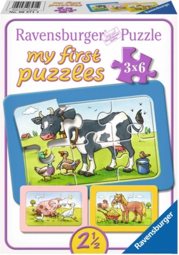 Puzzel 3x6 dieren RAVENSBURGER