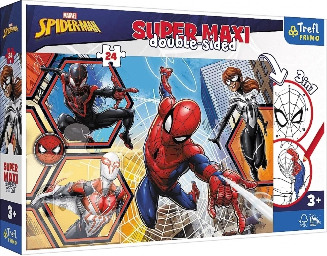 Dubbelzijdige puzzel Spider-Man Super Maxi 24 stukjes