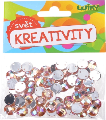 Decoratieve opnaaikralen 10 mm – 80 stuks