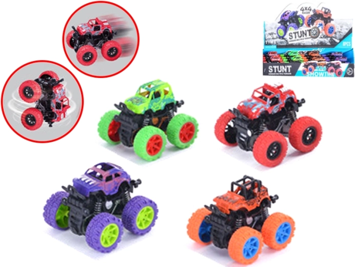 Offroad-auto met vliegwielaandrijving met 360° rotatiefunctie