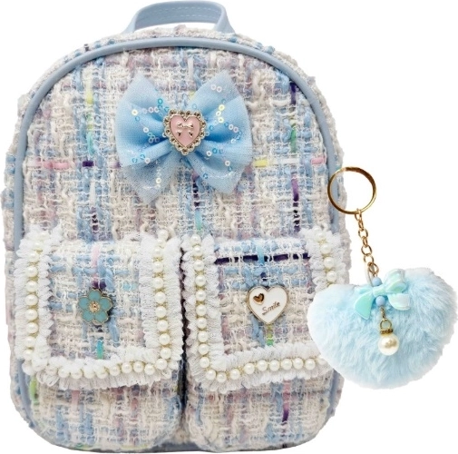 Hot Focus kinder-rugzak met pomponhanger, blauw