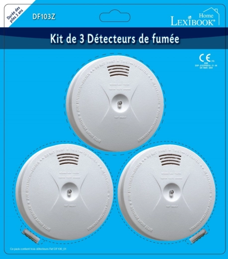 Lexibook set van 3 rookmelders met batterijen