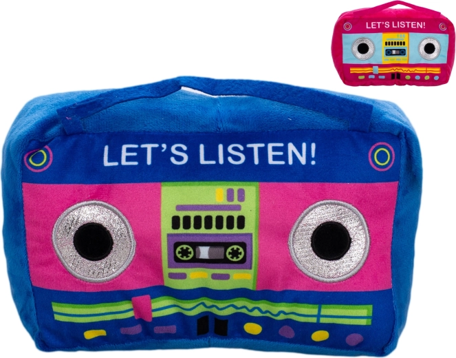 Pluchen cassetterecorder 24 cm