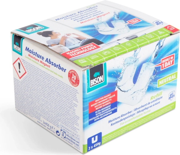 Vervangende magnetische tabletten voor vochtvanger AirMax 2 × 450 g