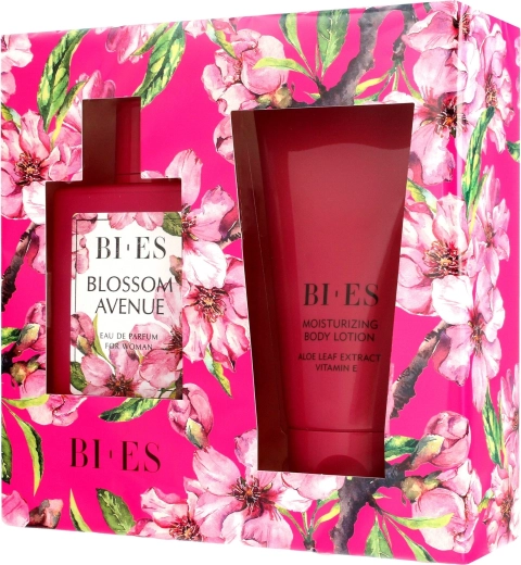 Cadeauset voor vrouwen BI-ES Blossom Avenue – eau de parfum 100 ml + bodylotion 150 ml