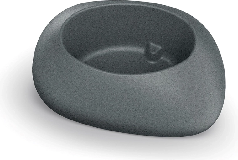 Bloempot YEKE 40 cm met zelfbewatering, granietgrijs