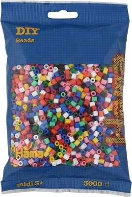 Hama midi strijkkralen mix kleuren 3000 stuks
