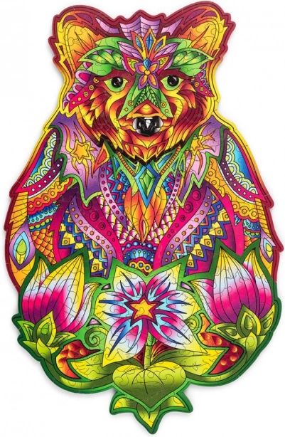 Houten kleurrijke puzzel – beer