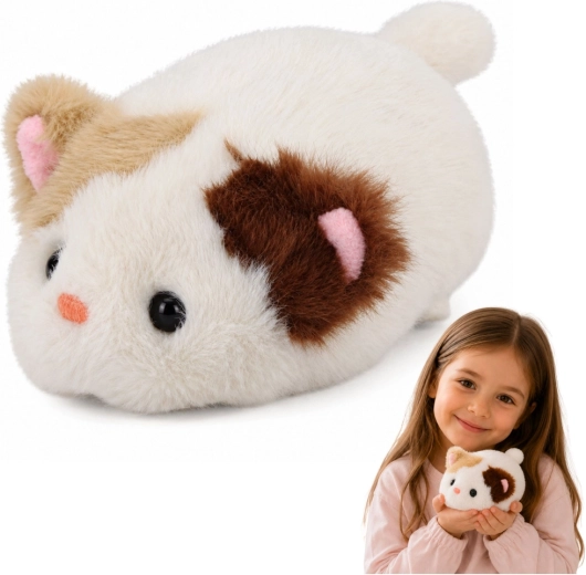 Pluchen poes wit 16 cm - 1 stuk
