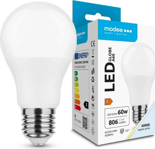 LED lamp E27 8,5 W koel wit MODEE SMART LIGHTING Globe A60
