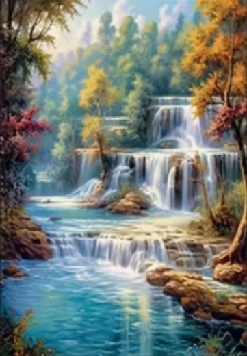 Norimpex diamant schilderen Waterval in de baai 30 × 40 cm