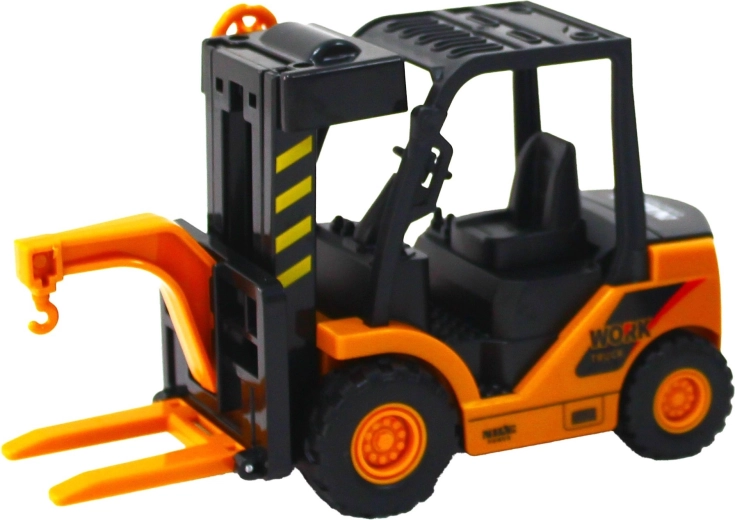 Kunststof heftruck 17 cm met vliegwiel