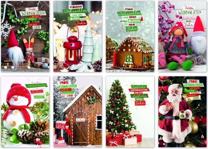 Kerstwens met foliedecoratie, mix van motieven - 1 stuk