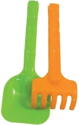 Set schepje en harkje 25 cm - 1 stuk