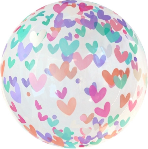 Kristallen Aqua-ballon met hartjes