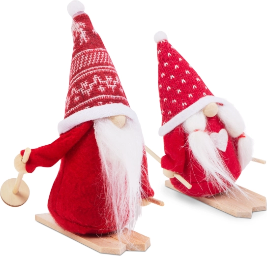 Scandinavische kerstkabouter van textiel - 1 stuk