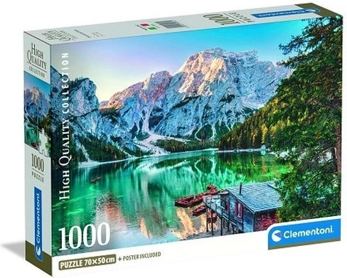Clementoni puzzel Compact Emerald Lake Braies 1000 stukjes