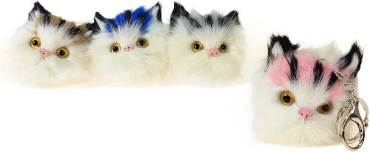 Pluche katten-sleutelhanger