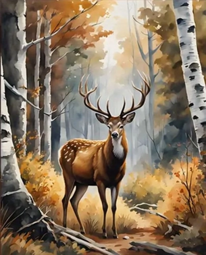 Diamantschilderen Heer van het Bos 30 × 40 cm