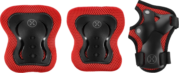 Set beschermers voor skaten en fietsen NILS Extreme H320 – rood – S