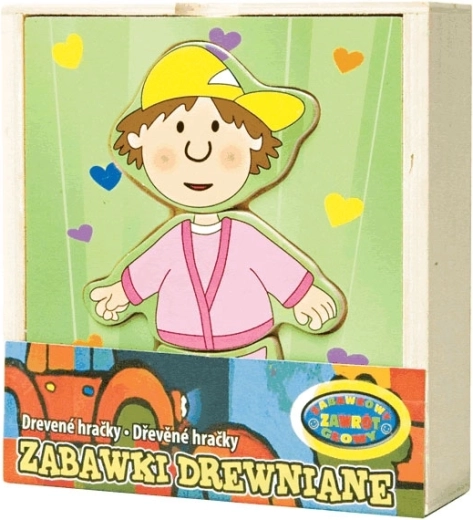 Kleed de jongen aan – houten puzzel