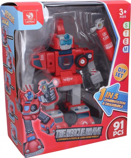 Schroefbare autorobot met effecten The Rescue Brave 32 cm
