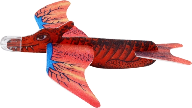 Schuimvliegtuig dinosaurus rood