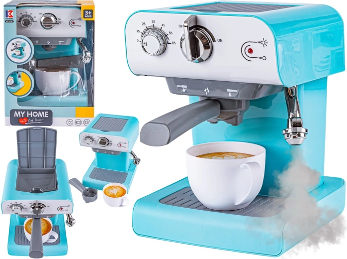 Kinder-espressomachine met melkopschuimer, stoom, licht en geluid