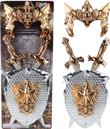 Kinderridderset Schild met Twee Zwaarden en Masker Gouden Adelaar