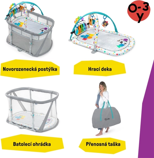 Baby Einstein wiegje en speelbox met piano 3-in-1 Kick & Snooze