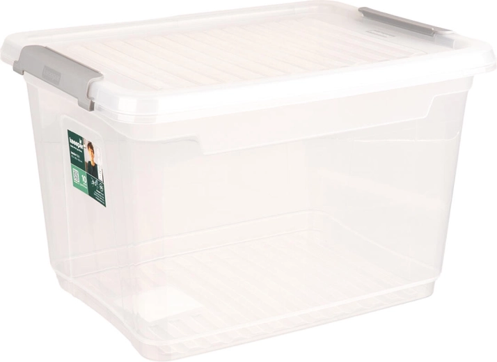 Opbergbox met deksel en clips 16,6 l