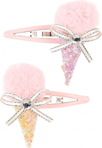 Roze haarspeldjes met ijsje