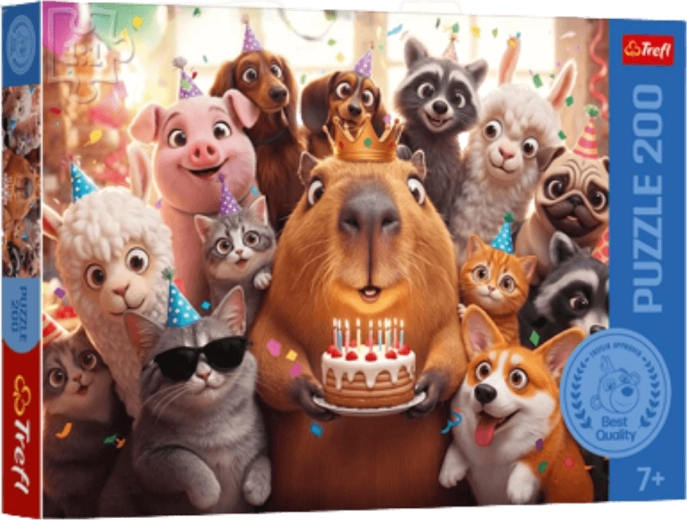 Trefl puzzel capibara en verjaardagstaart (200 stukjes)