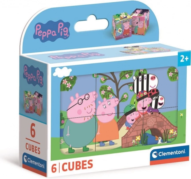 Plaatjesblokjes Peppa Big – 6 plastic blokken