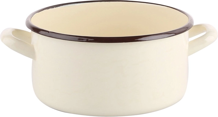 Silesia geëmailleerd steelpannetje 1,45 l, 16 cm, crème