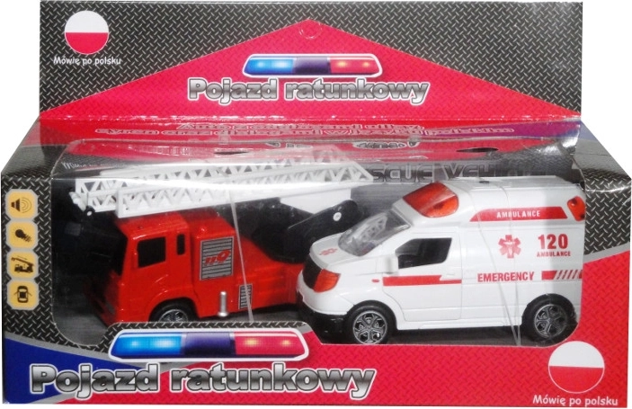 Reddingsvoertuigen met Poolse spraakmodule (ambulance en brandweerauto)