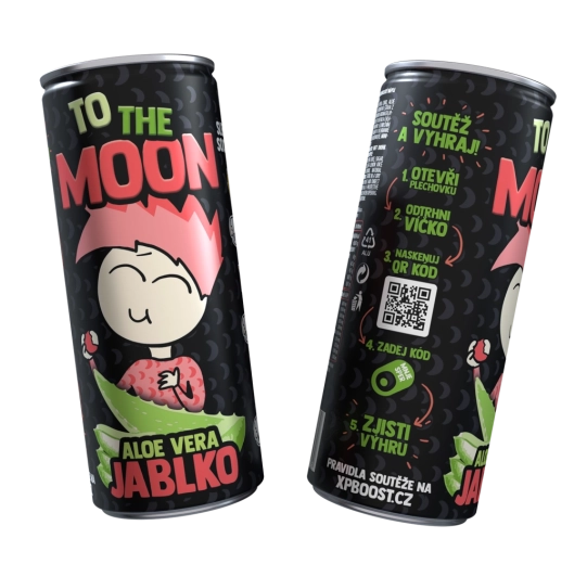 Mr. Moon fruitige alcoholvrije drank met aloë vera en appel 0,25 l