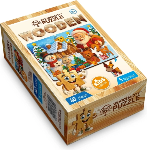 WOODEN CITY Houten puzzel Santa Claus, 40 stukjes