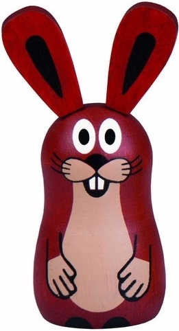 Magnetisch houten konijnenfiguurtje