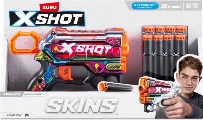 ZURU X-Shot Skins Menace Mercenary schuimblaster voor kinderen